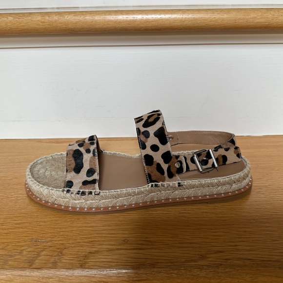 Aquatalia size 9 leopard espadrille sandals - Picture 2 of 4